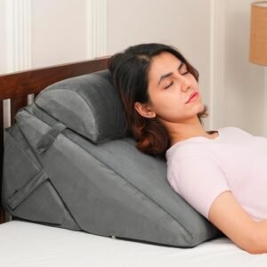 spinearch neck & back rest lumber support pillow half moon (17x8x4)