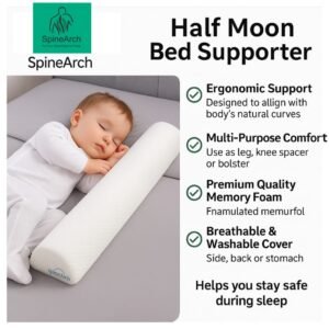 spinearch baby bed support & lambar support half moon shape (36x8x4)
