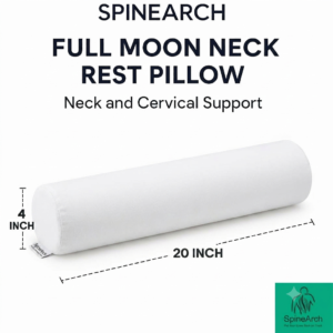 spinearch neck & back rest lumber support pillow full moon (17x5)