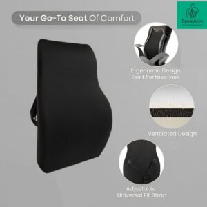 spinearch chair & car back rest pillow
