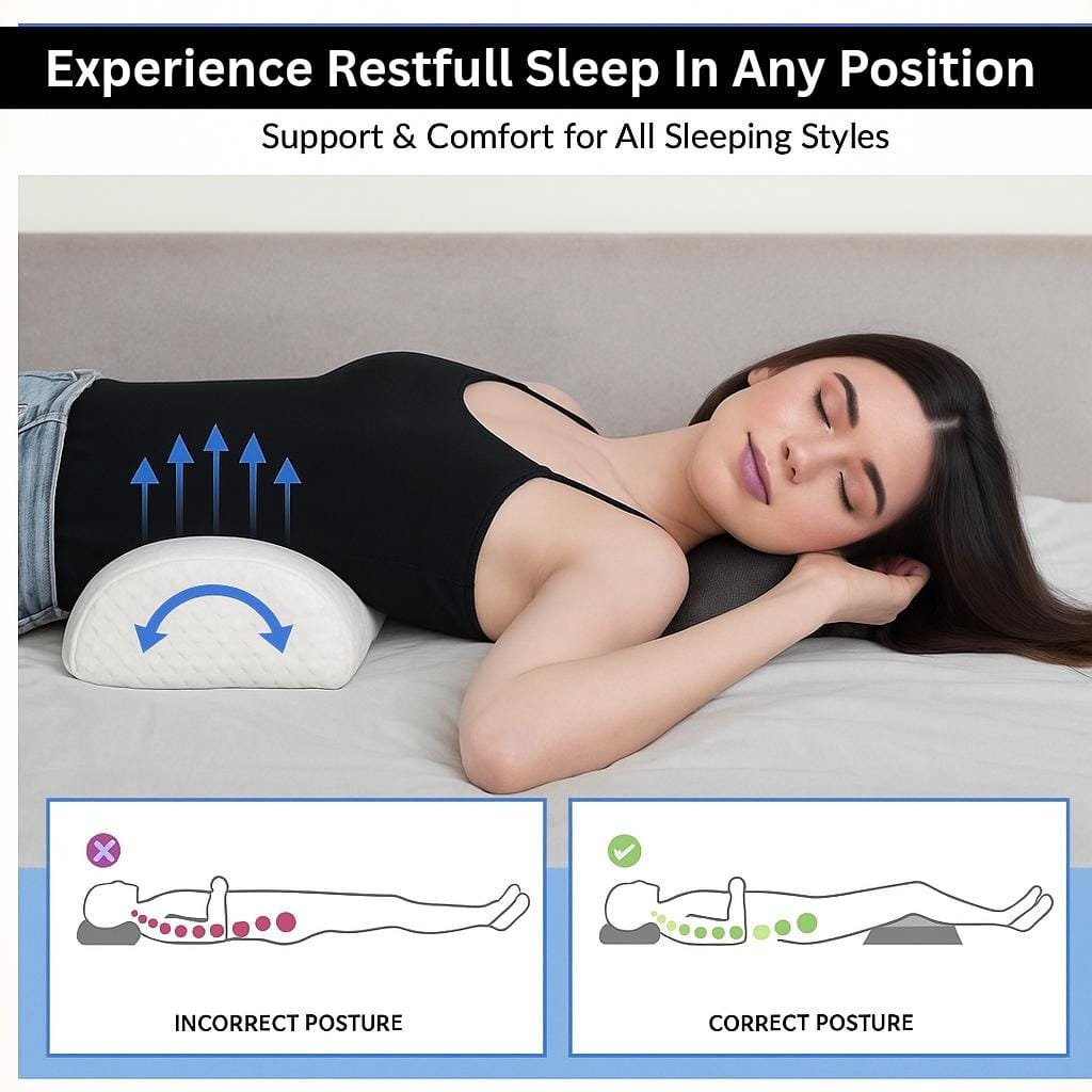 spinearch neck rest lumber support pillow full moon (17x8x4) spinearch neck rest lumber support pillow full moon (17x8x4)