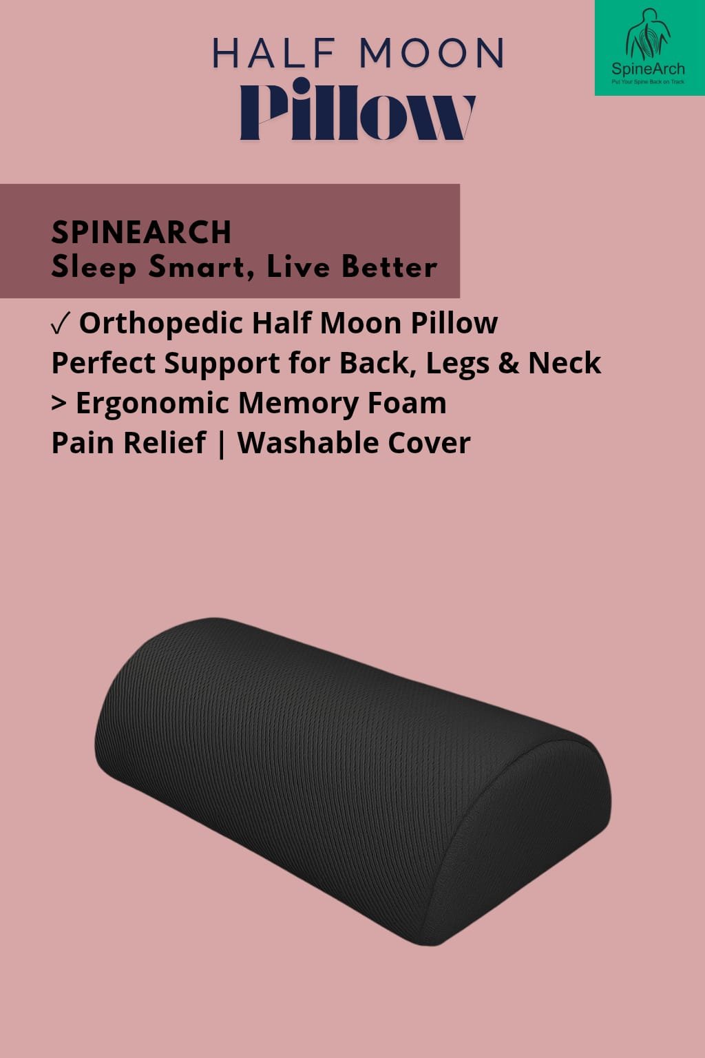 spinearch neck rest lumber support pillow full moon (17x8x4) spinearch neck rest lumber support pillow full moon (17x8x4)