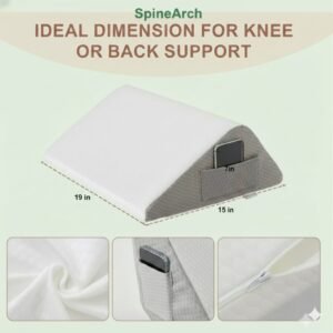 spinearch knee wedge pillow tringular (19x15x7)