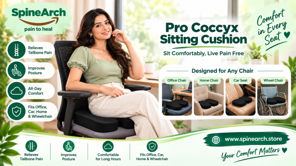 Home spinearch coccyx cushion comfort banner